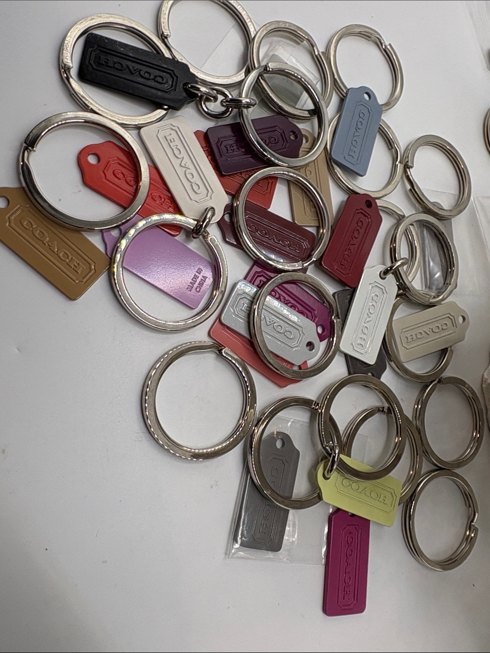 COACH Assorted Color Tag Key Rings 22pcs bundle